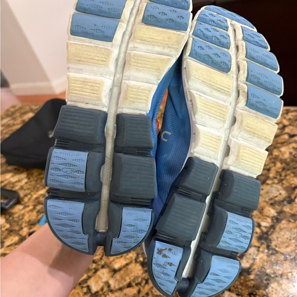 On Running women Light Blue and White Athletic Shoes - Picture 6 of 7